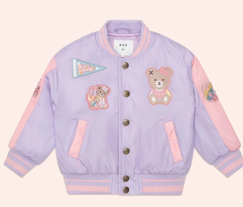 Huxbaby Orchid College Varsity Jacket