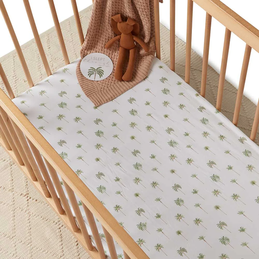 snuggle-hunny-kids-green-palm-cot-sheet-image