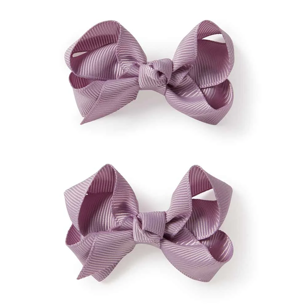 Lilac Piggy Tail Hair Clips