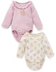 Purebaby - 2pk Floral Bodysuits