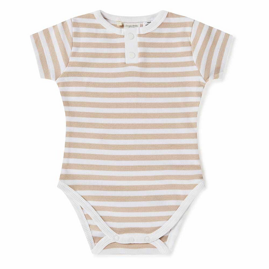 SHK SS Bodysuit - Pebble Stripe