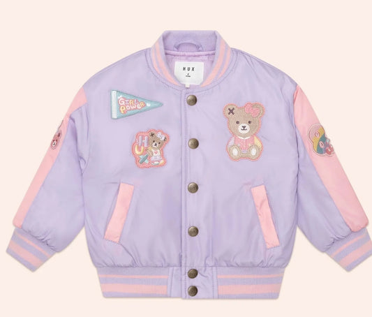 Huxbaby Orchid College Varsity Jacket