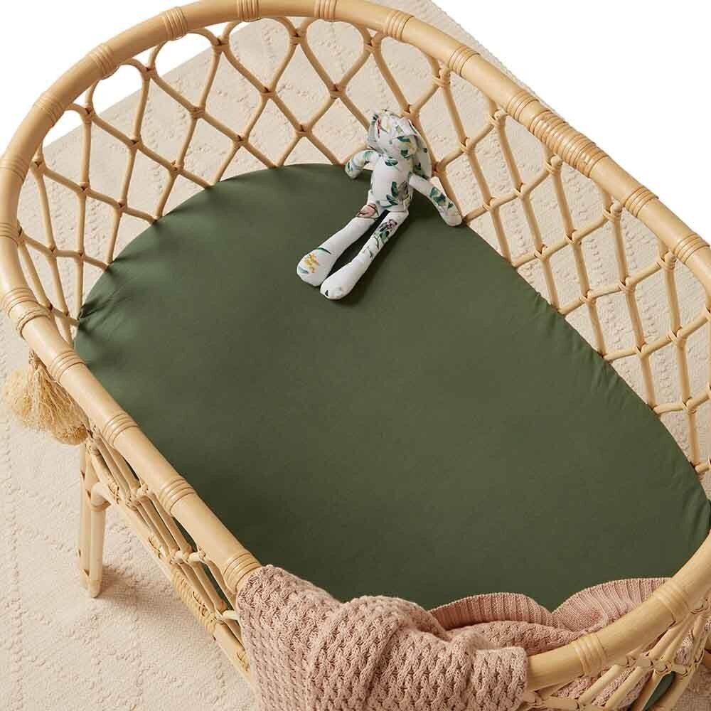 SHK Olive Bassinet Sheet