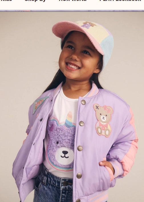 Huxbaby Orchid College Varsity Jacket