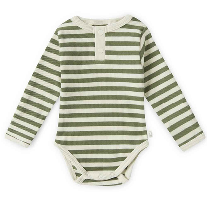 snuggle-hunny-kids-olive-striped-bodysuit-image