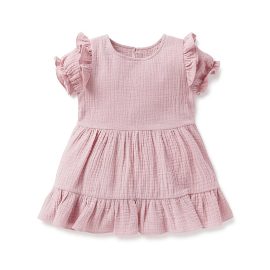Rosette Muslin Dress - 4