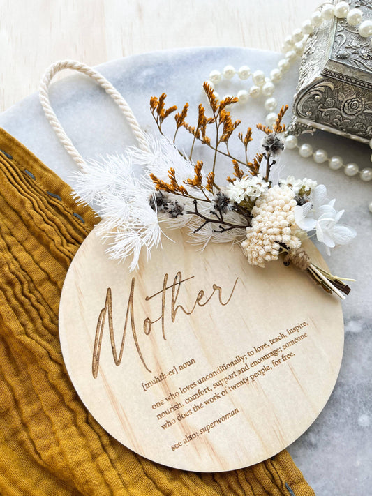 Mother Definition Plaque - Floral